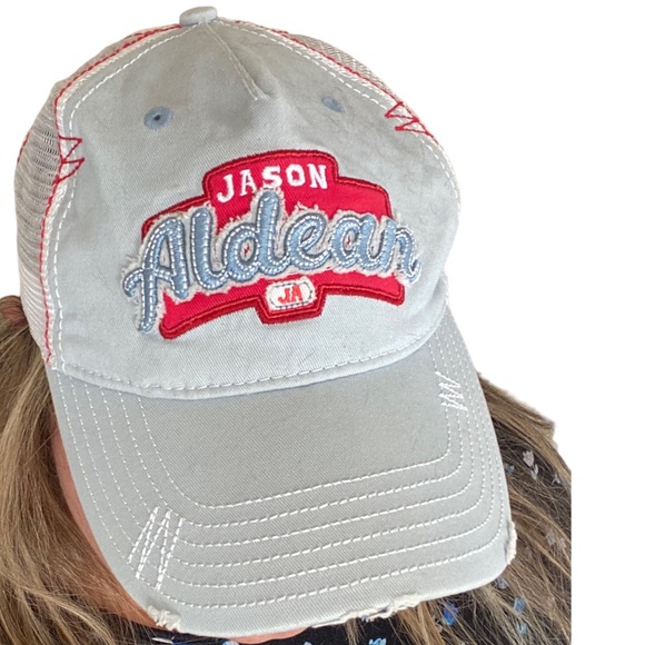 Jason Aldean Accessories - Jason Aldean She’s Country Embroidered Distressed Adjustable‎ Trucker Hat